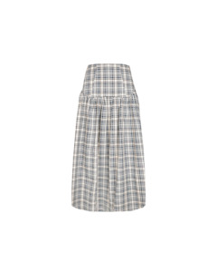 TRULLI SKIRT NAVY CREAM TARTAN