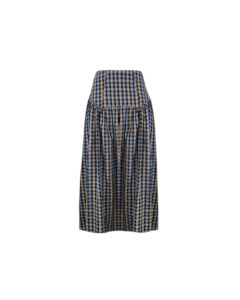 Skirts: TRULLI SKIRT BLACK TARTAN
