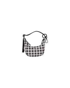 CRESCENT BAG CHARM BLACK GINGHAM