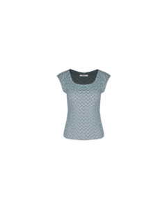 Recycled Material: JEAN TOP GEOMETRIC PRINT