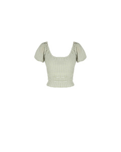 Symphony Lookbook: DELPHI GINGHAM TOP OLIVE GINGHAM