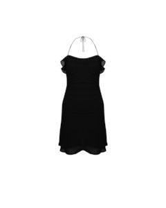 Dreamstate: SENSE RUFFLE MINI DRESS BLACK