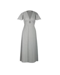 Spaces: CLOVER MIDI DRESS KHAKI GINGHAM