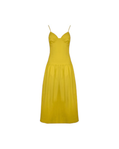 Midi Dresses: MONACO DRESS CHARTREUSE