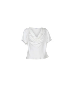 Final Sale: COTERIE COWL NECK TOP IVORY