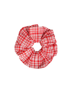 New Arrivals: SABRINA SCRUNCHIE RED AQUA TARTAN