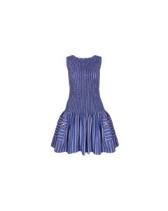 ANASTASIA MINI DRESS MIDNIGHT BLUE STRIPE