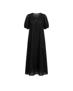 ANGEL MAXI DRESS BLACK BROIDERY