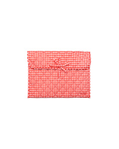 BOW TIE LAPTOP CASE 15" RED GINGHAM