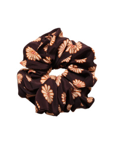 Hair Accessories: BETTY SCRUNCHIE BROWN DITZY