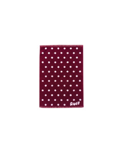 HAND TOWEL BURGUNDY POLKA DOT