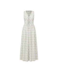Sale: BENNY TIE DRESS HYDRANGEA TARTAN