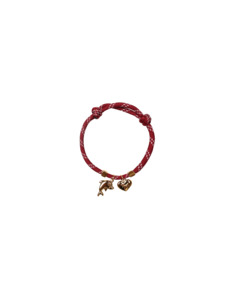 ROPE CHARM BRACELET BURGUNDY