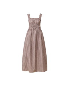 TRULLI DRESS BROWN STRIPE