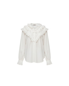 Tops: BLANCA RUFFLE BLOUSE WHITE