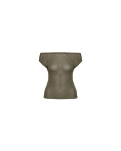 EMMA KNIT TOP MOSS CROCHET