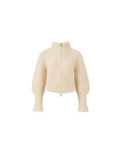 MATILDA ZIP CARDIGAN PEARL