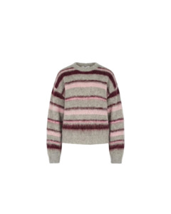 New Arrivals: VELMA SWEATER GREY MARLE PINK STRIPE