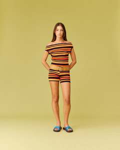 New Arrivals: EMMA AND MARLA SET TANGERINE NAVY STRIPE