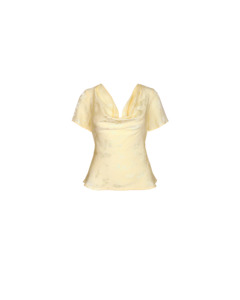 Made: COTERIE COWL TOP BUTTER JACQUARD