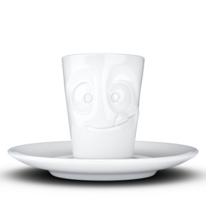Espresso Mug with saucer and handle 80ml - Tasty