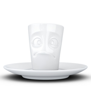 Espresso Mug with saucer and handle 80ml - Baffled