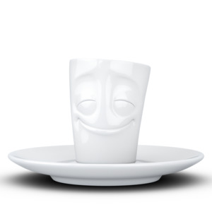 Espresso Mug with saucer and handle 80ml - Cheery