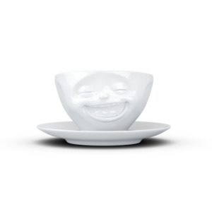 Tea cup with saucer 200ml - Laughing