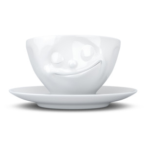 Tea cup with saucer 200ml - Happy
