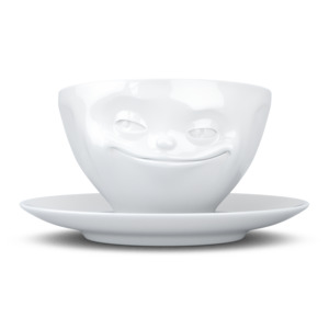Tea cup with saucer 200ml - Grinning