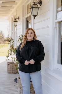 Size 14 Sale: Clara Top LS - Black