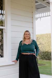 Size 16 Sale: Kenny Top LS - Emerald