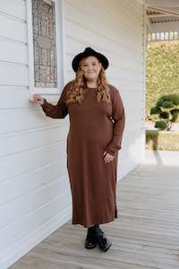 Size 22 Sale: Lauren Dress - Brown