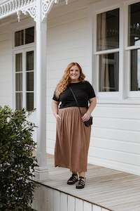 Crepe Skirt - Bronze