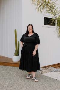 M 20: Mabel Dress - Black Texture