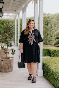 The Last 18: Henry Dress - Black/Leopard