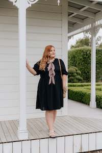 Beau Dress - Black/Leopard