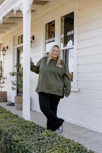 Sale Under 100 Size S: Liv Crew - Stay Kind- Khaki