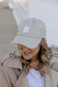 Outerwear: R+R Baseball Cap - Beige Wash