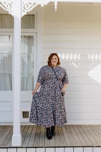 Size 18 Sale: August Dress - Navy Floral