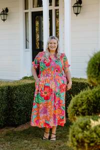Size 28 Sale: Logan Dress - Floral