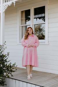 Miller Dress - Pink Ditsy Blobby