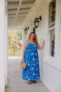 Xxs 14: Sunny Dress - Blue Sea Shells