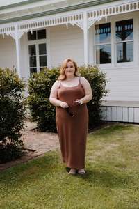 Xxs 14: Seb Dress - Brown/Lilac