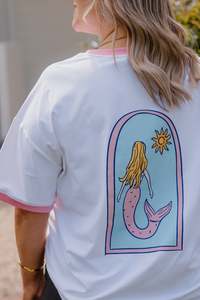 L 22: Oversized Band Tee - Mermaid
