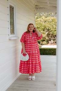 Paisley Dress - Bright Lilac/Peach