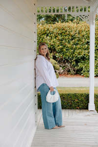 Xxs 14: Classic Shirt - White w Pink Stripe