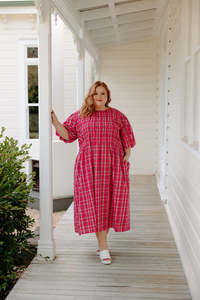 Xs 16: Sadie Dress - Pink Plaid