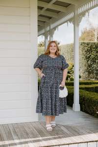 Mabel Dress - Navy Floral 2