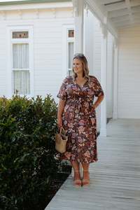 S 18: Nadia Dress - Denim Floral